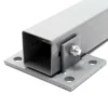 Wiltec Parkpfosten 700 x 160 x 110 mm, Parkplatzsperre klappbar eckig, Absperrpfosten aus Stahl, Parkpfosten, Poller