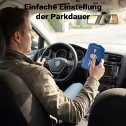 Wiltec Parkscheibe mit Eiskratzer und 3 Einkaufschips, Parkuhr Auto nach StVO, Scheibenkratzer mit Gummilippe