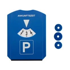 Wiltec Parkscheibe mit Eiskratzer und 3 Einkaufschips, Parkuhr Auto nach StVO, Scheibenkratzer mit Gummilippe