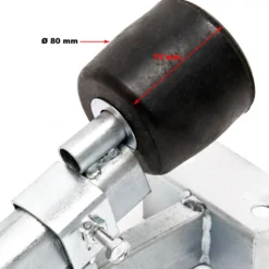 Wiltec Pendelrolle 80 cm, Sliphilfe für Boote bis 500 kg, Sliprollen für Bootstrailer, Zentrierhilfe aus Stahl, Kielrolle mit verstellbarer Winkelneigung
