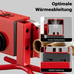 Wiltec PE-Rohr Schweißgerät 2000 W bis 300°C, Muffenschweißgerät inkl. 7 Heizdorne 16-63 mm, Schweissgerät für Rohre, Muffen und Formstücke