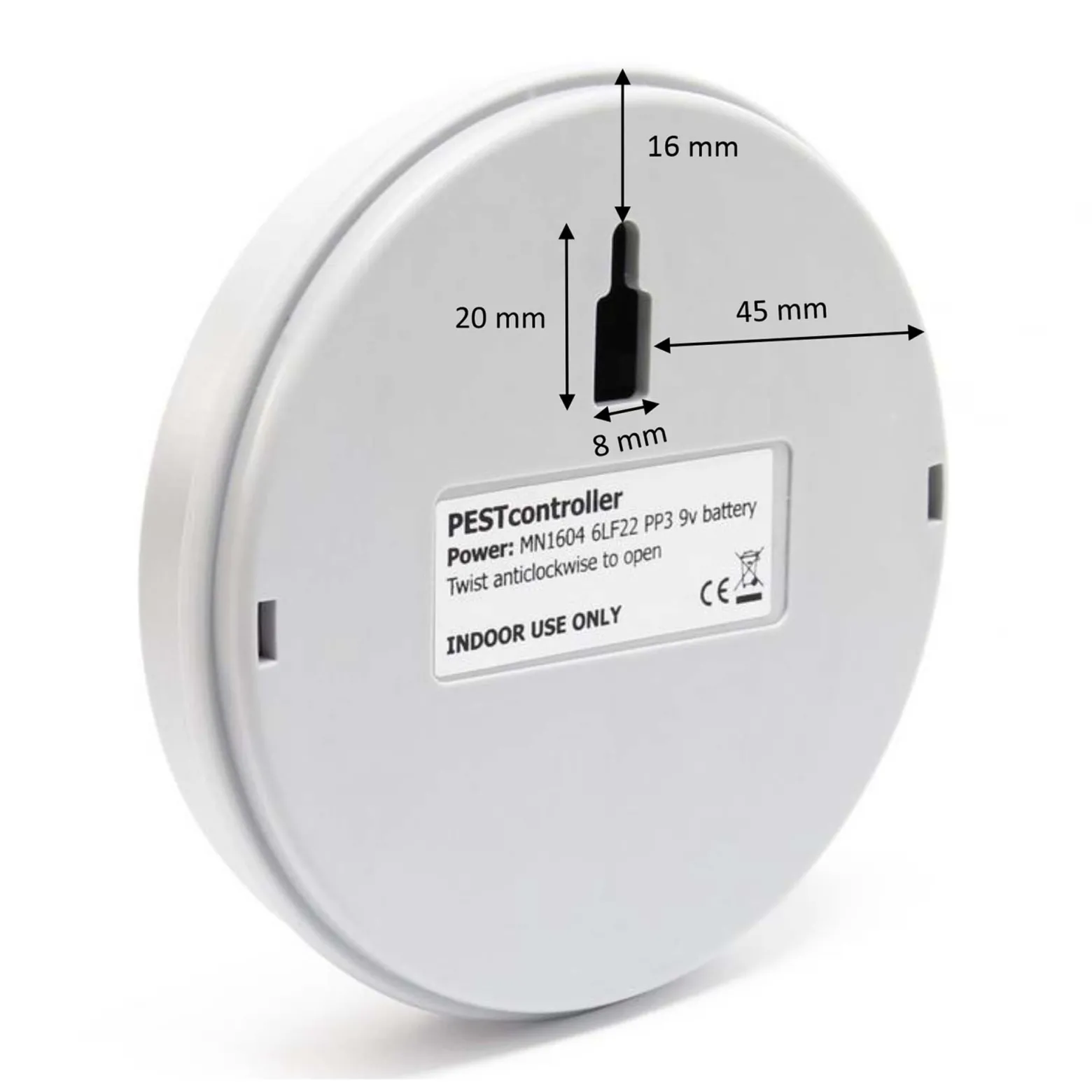 Wiltec Pestcontroller Mäuseschreck mit Ultraschall für 100m² in Innenräumen, auch als Rattenvertreiber