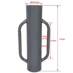 Wiltec Pfahlramme Ø 165 mm Handramme aus Stahl, Pfostenramme mit 2 Handgriffen, Zaunpfahlramme zum Einschlagen von Pfosten beim Zaunbau