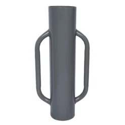Wiltec Pfahlramme Ø 165 mm Handramme aus Stahl, Pfostenramme mit 2 Handgriffen, Zaunpfahlramme zum Einschlagen von Pfosten beim Zaunbau