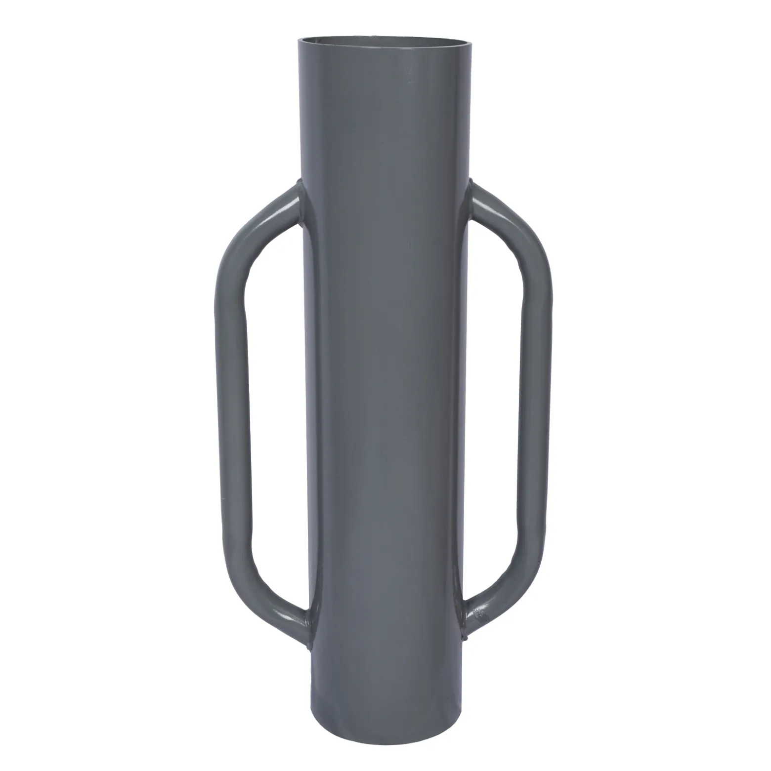 Wiltec Pfahlramme Ø 165 mm Handramme aus Stahl, Pfostenramme mit 2 Handgriffen, Zaunpfahlramme zum Einschlagen von Pfosten beim Zaunbau