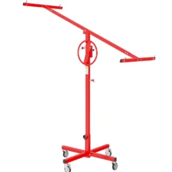 Wiltec Plattenheber bis max. 40 kg, Höhe 170-290 cm, Montagehilfe für Trockenbau, Paneelheber mit 4 Rädern mit Feststellbremse