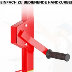Wiltec Plattenheber bis max. 50 kg, Höhe 190-330 cm, Montagehilfe für Trockenbau, Paneelheber mit 4 Rädern, Feststellbremsen