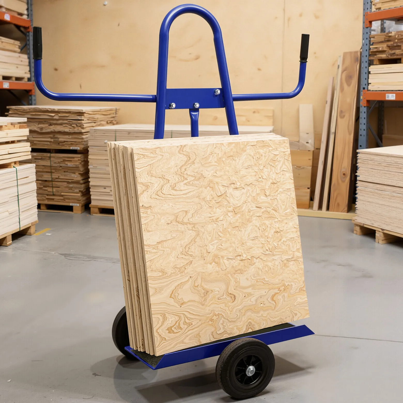 Wiltec Plattenkarren bis 300 kg mit 2 Vollgummi Rädern, Plattenwagen zum Transport großflächiger Platten u. v. m.