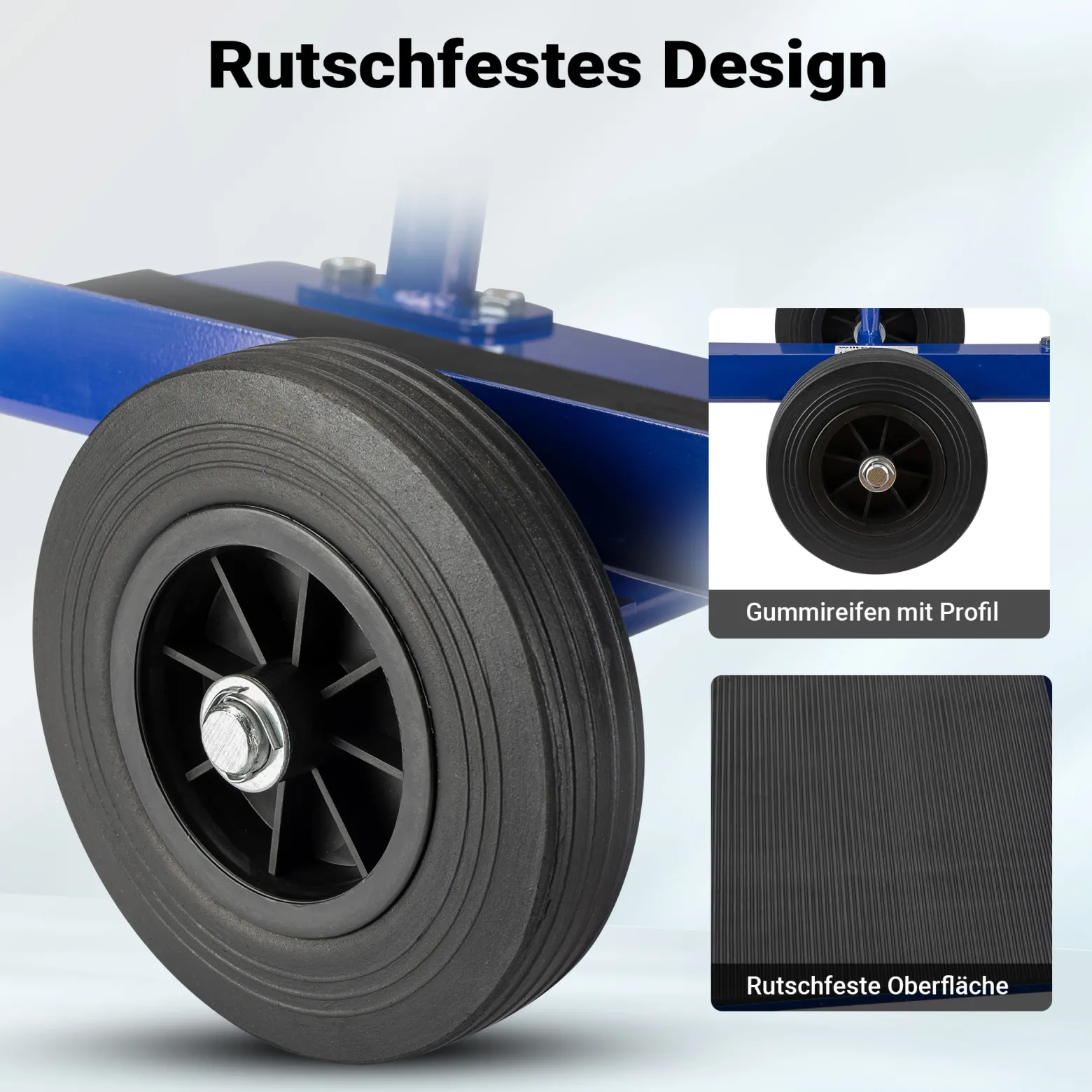 Wiltec Plattenkarren bis 300 kg mit 2 Vollgummi Rädern, Plattenwagen zum Transport großflächiger Platten u. v. m.