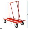 Wiltec Plattenkarren bis 800 kg mit 4 Vollgummi Rädern, Plattenwagen zum Transport von Trockenbauwänden, Holz- und Gipskartonplatten, Fenstern u.v.m.