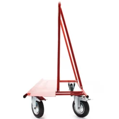Wiltec Plattenkarren bis 800 kg mit 4 Vollgummi Rädern, Plattenwagen zum Transport von Trockenbauwänden, Holz- und Gipskartonplatten, Fenstern u.v.m.