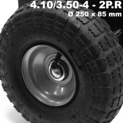 Wiltec Plattenroller bis 275 kg 265 mm Klemmbreite 170 mm Klemmhöhe, Plattenwagen zum Transport von Holzplatten, Türen, Fenster u.v.m. mit pneumatischen Reifen