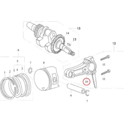 Wiltec Pleuel für LIFAN 6,5 PS Motor – Benzinmotor Ersatzteil Schubstange – Einzylinder für Kleinmaschinen & Karts, 4-Takt Motor & OHV Ventilsteuerung