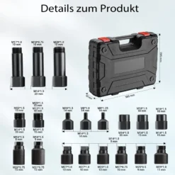 Wiltec Pneumatischer Einspritzdüsen Auszieher Satz, Injektor Werkzeug universell, Demontage Einspritzventil mit Magnetspulen oder Schraubanschlüssen