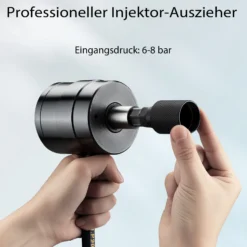 Wiltec Pneumatischer Einspritzdüsen Auszieher Satz, Injektor Werkzeug universell, Demontage Einspritzventil mit Magnetspulen oder Schraubanschlüssen