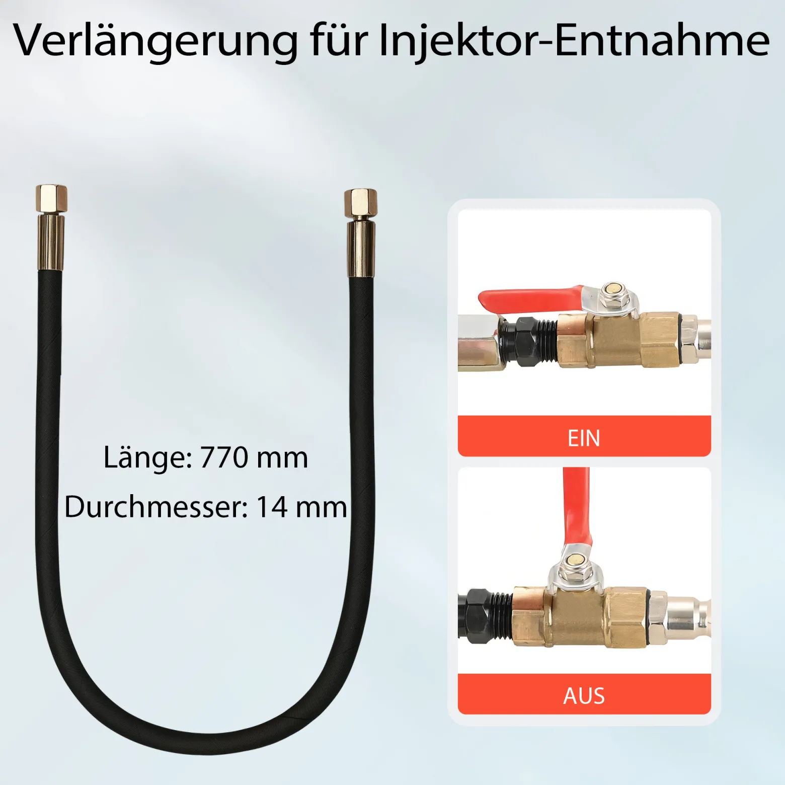Wiltec Pneumatischer Einspritzdüsen Auszieher Satz, Injektor Werkzeug universell, Demontage Einspritzventil mit Magnetspulen oder Schraubanschlüssen