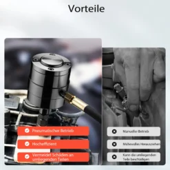 Wiltec Pneumatischer Einspritzdüsen Auszieher Satz, Injektor Werkzeug universell, Demontage Einspritzventil mit Magnetspulen oder Schraubanschlüssen