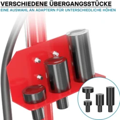 Wiltec Pneumatischer Rangierwagenheber 22 t, 245-535 mm, Fahrbar, mit Druckaufsätzen, Druckluft Wagenheber für Lkw Kfz und Werkstatt