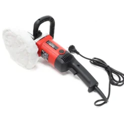 Wiltec Poliermaschine Set aus 21 Teilen 1200W bis 3000 U/min, Schleifgerät mit 6 Stufen inkl. vieler Aufsätze, Tellerschleifer, Rotationsschleifer