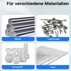 Wiltec Poliermaschine 750W mit 2 Polierscheiben Ø 200mm, 2950 U/min, Doppelschleifer mit robustem Gehäuse aus Guss und Standfuß