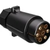 Wiltec 7-poliger Stecker Typ N, robuster Anhängerstecker, Kabelstecker für KFZ, zuverlässige Stromversorgung für Anhänger und Wohnwagen