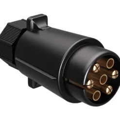 Wiltec 7-poliger Stecker Typ N, robuster Anhängerstecker, Kabelstecker für KFZ, zuverlässige Stromversorgung für Anhänger und Wohnwagen