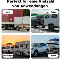 Wiltec 7-poliger Stecker Typ N, robuster Anhängerstecker, Kabelstecker für KFZ, zuverlässige Stromversorgung für Anhänger und Wohnwagen