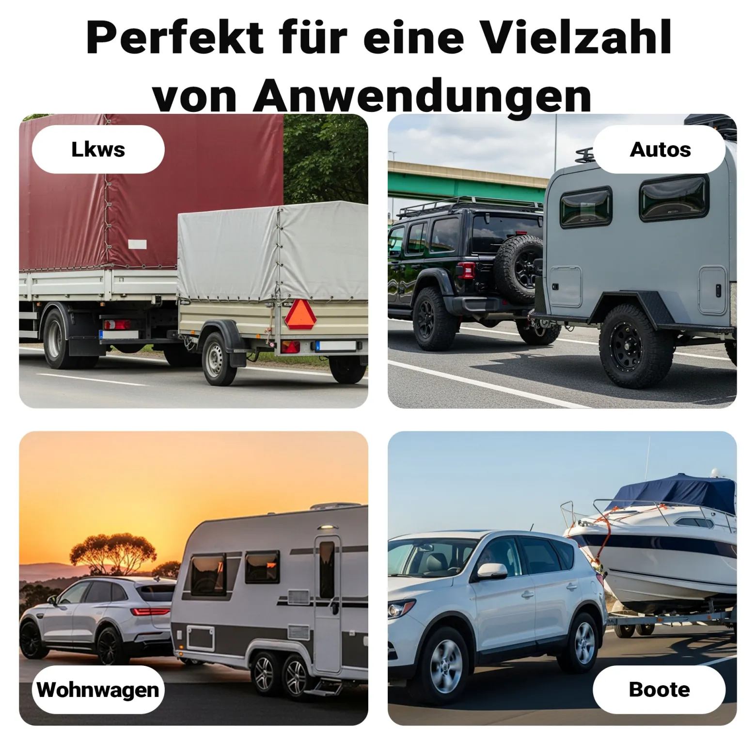 Wiltec 7-poliges Verlängerungskabel 3 m, Anhängerkabel PVC, robustes Elektrokabel mit 2 Steckern, 7-adriges Kabel für Anhänger und Wohnwagen