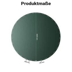 Wiltec Poolabdeckung rund Ø 560 cm, 200 g/m² PE, UV-beständige Abdeckplane, 2in1 Poolplane für Sommer und Winter, schwarz/grün