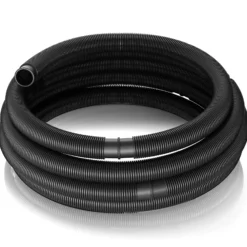 Wiltec Poolschlauch 9 m ⌀32 mm, Schwimmbadschlauch mit Muffen, Pumpenschlauch für Schwimmbecken, Saugschlauch, Solarschlauch