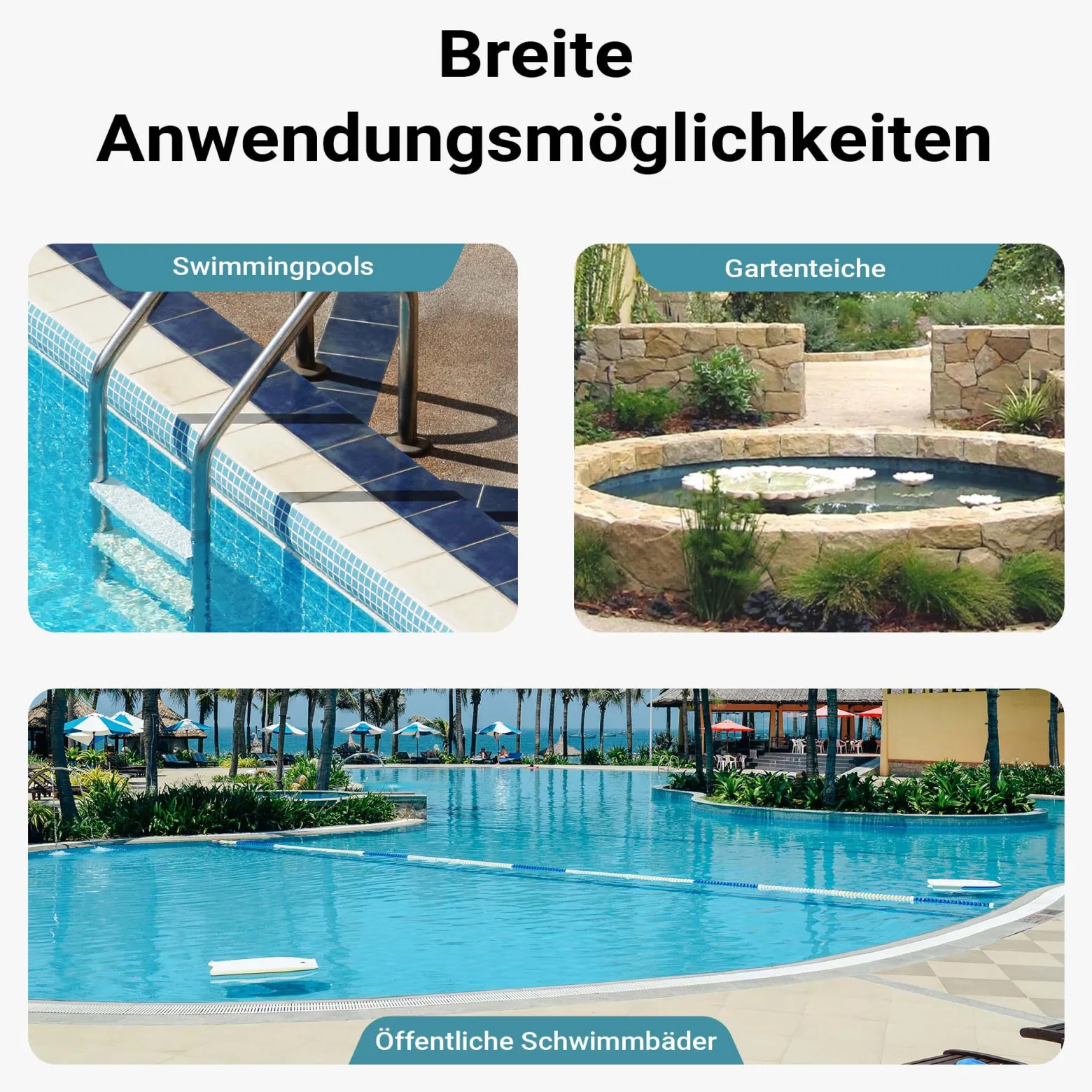 Wiltec Poolschlauch 21 m ⌀32 mm, Schwimmbadschlauch mit Muffen, Pumpenschlauch für Schwimmbecken, Saugschlauch, Solarschlauch