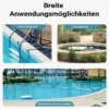 Wiltec Poolschlauch 12 m ⌀38 mm, Schwimmbadschlauch mit Muffen, Pumpenschlauch für Schwimmbecken, Saugschlauch, Solarschlauch