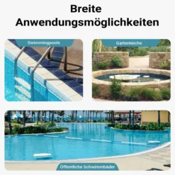 Wiltec Poolschlauch 12 m ⌀38 mm, Schwimmbadschlauch mit Muffen, Pumpenschlauch für Schwimmbecken, Saugschlauch, Solarschlauch