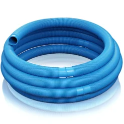 Wiltec Poolschlauch 21 m ⌀38 mm, Schwimmbadschlauch mit Muffen, Pumpenschlauch für Schwimmbecken, Saugschlauch, Solarschlauch