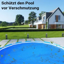 Wiltec Pool Solarfolie Ø 5 m, blau, Poolheizung aus 140 µ starkem PE Film, Poolabdeckung Poolplane Solarplane rund