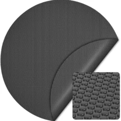 Wiltec Pool Solarfolie Ø 5 m, schwarz, Poolheizung aus 400 µ starkem PE Film, Poolabdeckung Poolplane Solarplane rund