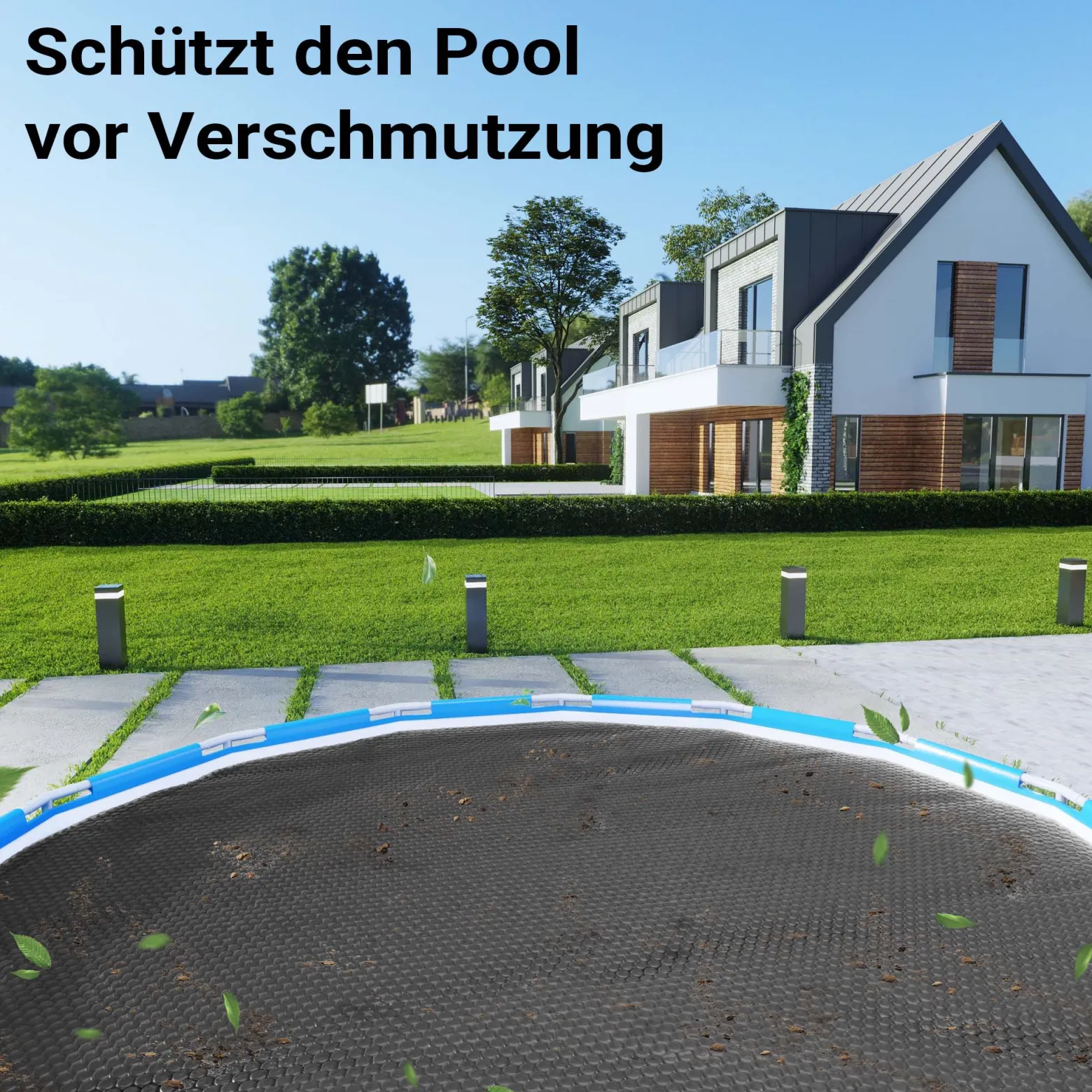 Wiltec Pool Solarfolie Ø 3,6 m, schwarz, Poolheizung aus 140 µ starkem PE Film, Poolabdeckung Poolplane Solarplane rund