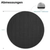 Wiltec Pool Solarfolie Ø 5 m, schwarz, Poolheizung aus 120 µ starkem PE Film, Poolabdeckung Poolplane Solarplane rund