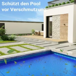 Wiltec Pool Solarfolie 4 x 6 m, blau, Poolheizung aus 140 µ starkem PE Film, Poolabdeckung Poolplane Solarplane rechteckig