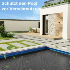 Wiltec Pool Solarfolie 5 x 8 m, schwarz, Poolheizung aus 400 µ starkem PE Film, Poolabdeckung Poolplane Solarplane rechteckig