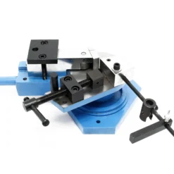 Wiltec Profi Blechbiegemaschine, 360° max. Biegewinkel, manueller Universalbieger für Winkel für Flachstahl, Rundstahl, Vierkantstahl, zur Metallbearbeitung