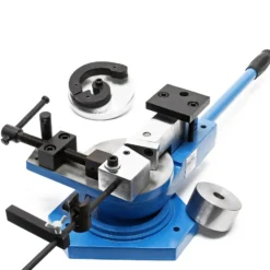 Wiltec Profi Blechbiegemaschine, 360° max. Biegewinkel, manueller Universalbieger für Winkel für Flachstahl, Rundstahl, Vierkantstahl, zur Metallbearbeitung