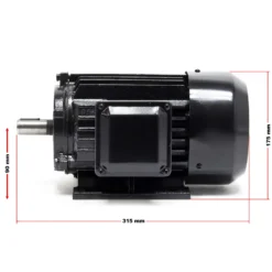 Wiltec Profi Elektromotor 400 V 1,5 kW (2 PS) 3-phasig 2-polig E-Motor in Bauform B3 2830 U/min mit Kupferwicklung, Drehstrommotor
