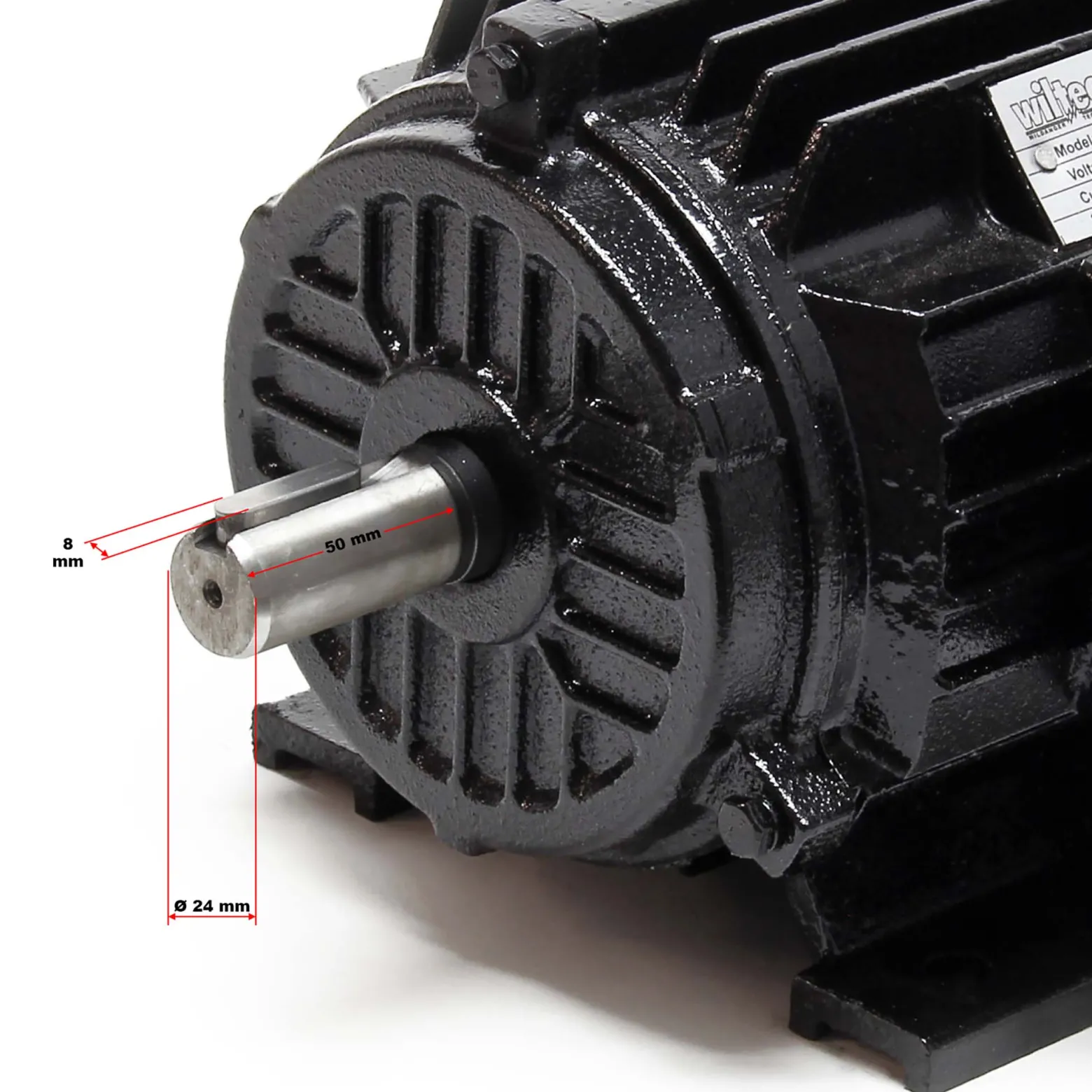 Wiltec Profi Elektromotor 400 V 1,5 kW (2 PS) 3-phasig 2-polig E-Motor in Bauform B3 2830 U/min mit Kupferwicklung, Drehstrommotor