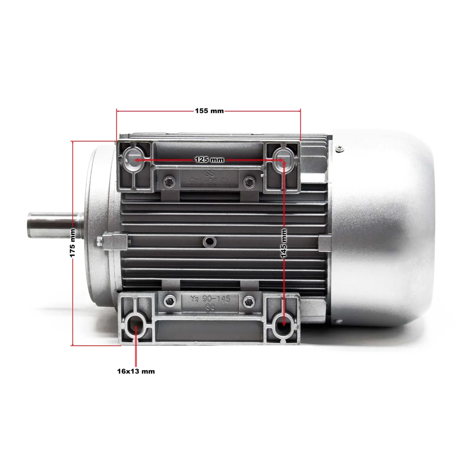Wiltec Profi Elektromotor 230 V 2,2 kW (3 PS) 1-phasig 2-polig E-Motor mit Anlaufkondensator 2850 U/min und Kupferwicklung