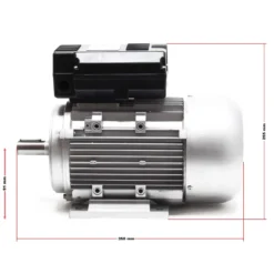 Wiltec Profi Elektromotor 230 V 2,2 kW (3 PS) 1-phasig 2-polig E-Motor mit Anlaufkondensator 2850 U/min und Kupferwicklung