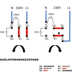 Wiltec Profi Elektromotor 230 V 2,2 kW (3 PS) 1-phasig 2-polig E-Motor mit Anlaufkondensator 2850 U/min und Kupferwicklung