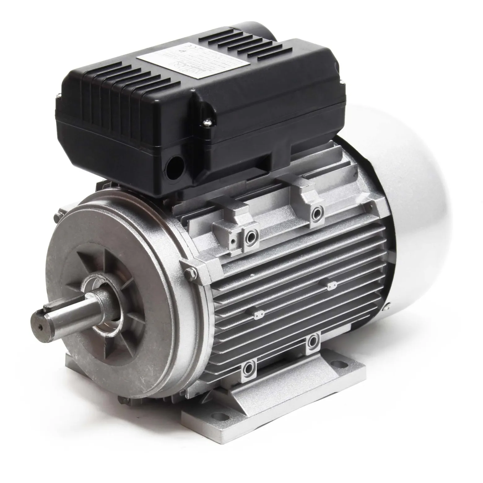 Wiltec Profi Elektromotor 230 V 1,5 kW (2 PS) 1-phasig 2-polig E-Motor mit Anlaufkondensator 2850 U/min und Kupferwicklung