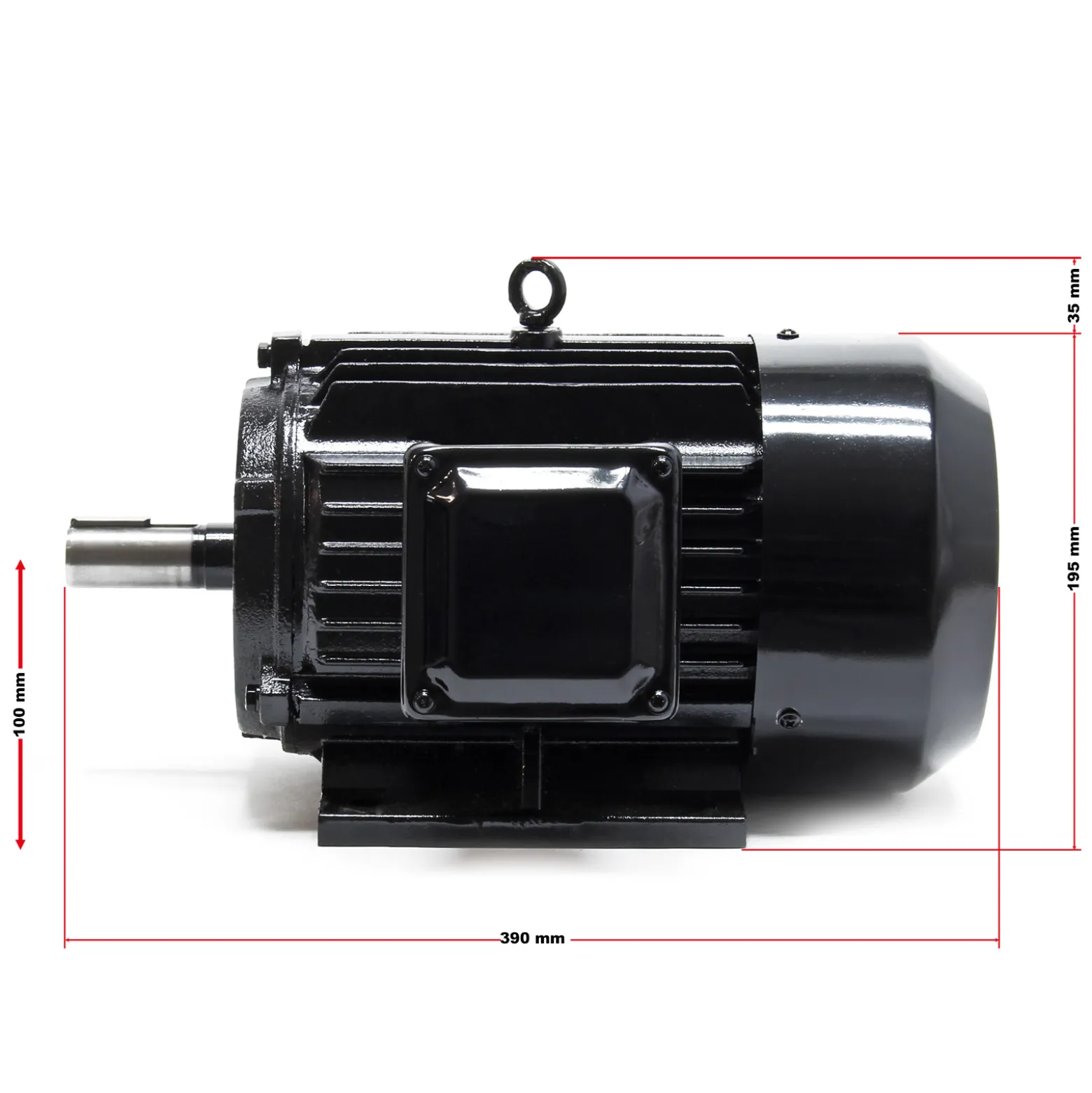 Wiltec Profi Elektromotor 400 V 3 kW (4 PS) 3-phasig 2-polig E-Motor in Bauform B3 2830 U/min mit Kupferwicklung, Drehstrommotor