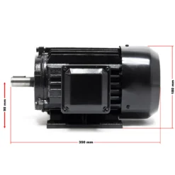 Wiltec Profi Elektromotor 400 V 2,2 kW (3 PS) 3-phasig 2-polig E-Motor in Bauform B3 2830 U/min mit Kupferwicklung, Drehstrommotor